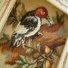 Fine Home Crafts Vivid Cute Woodpecker on Old Tree Trunk Needlepoint Canvas Preworked view 3