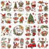 SATINIOR 16 Sheets Christmas Rub on Transfers for Crafts and Furniture Xmas Santa Snowman Reindeer Stickers Rub on Decals for Scrapbook DIY Wood Fabric Journal Dairy Envelope Crafts, 5.9 x 5.9 Inch view 1