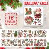 SATINIOR 16 Sheets Christmas Rub on Transfers for Crafts and Furniture Xmas Santa Snowman Reindeer Stickers Rub on Decals for Scrapbook DIY Wood Fabric Journal Dairy Envelope Crafts, 5.9 x 5.9 Inch view 4