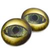 Megan's Beaded Designs Black Lagoon Creature Glass Eyes - 6mm to 78mm - Jewelry Cabochons Doll Making Supplies Taxidermy Sculptures Domed HD Nautical Swamp Monster (16mm) view 1