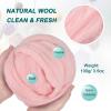 uxcell Needle Felting Wool, 3.5 Oz Nature Fibre Wool Yarn Roving for Wet Felting, Handcrafts, DIY Materials (Light Purple Pink) view 2