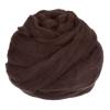 uxcell Needle Felting Wool, 3.5 Oz Nature Fibre Wool Yarn Roving for Wet Felting, Handcrafts, DIY Materials (Red Coffee) view 1