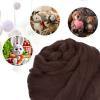 uxcell Needle Felting Wool, 3.5 Oz Nature Fibre Wool Yarn Roving for Wet Felting, Handcrafts, DIY Materials (Red Coffee) view 4