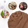 uxcell Needle Felting Wool, 3.5 Oz Nature Fibre Wool Yarn Roving for Wet Felting, Handcrafts, DIY Materials (Coffee) view 4