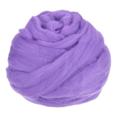 uxcell Needle Felting Wool, 8.5 Oz Nature Fibre Wool Yarn Roving for Wet Felting, Handcrafts, DIY Materials (Lavender)