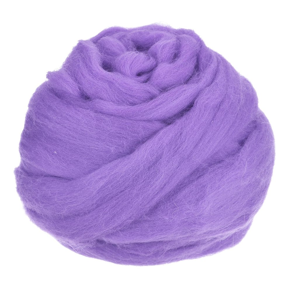 uxcell Needle Felting Wool, 8.5 Oz Nature Fibre Wool Yarn Roving for Wet Felting, Handcrafts, DIY Materials (Lavender)
