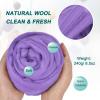 uxcell Needle Felting Wool, 8.5 Oz Nature Fibre Wool Yarn Roving for Wet Felting, Handcrafts, DIY Materials (Lavender) view 2