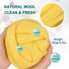 uxcell Needle Felting Wool, 8.5 Oz Nature Fibre Wool Yarn Roving for Wet Felting, Handcrafts, DIY Materials (Lemon Yellow) view 2