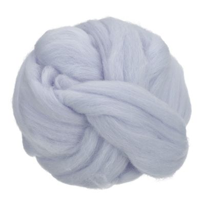uxcell Needle Felting Wool, 3.5 Oz Nature Fibre Wool Yarn Roving for Wet Felting, Handcrafts, DIY Materials (Light Gray)