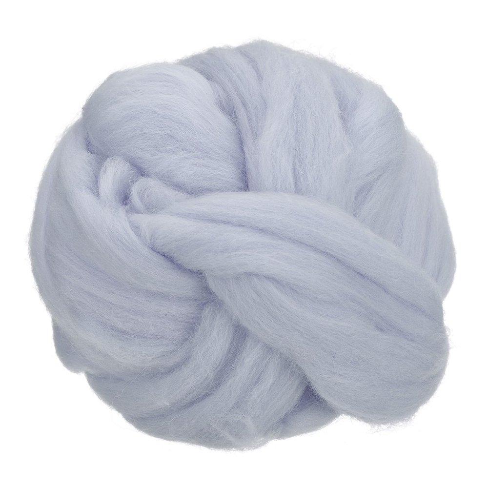 uxcell Needle Felting Wool, 3.5 Oz Nature Fibre Wool Yarn Roving for Wet Felting, Handcrafts, DIY Materials (Light Gray)