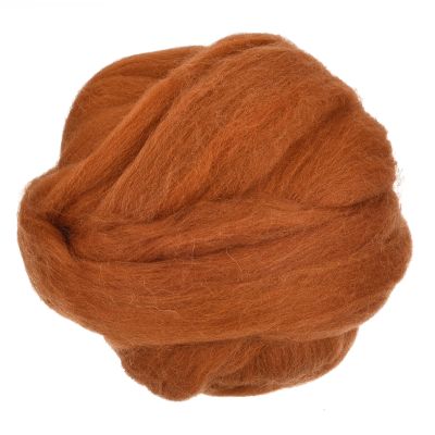 uxcell Needle Felting Wool, 3.5 Oz Nature Fibre Wool Yarn Roving for Wet Felting, Handcrafts, DIY Materials (Maroon)
