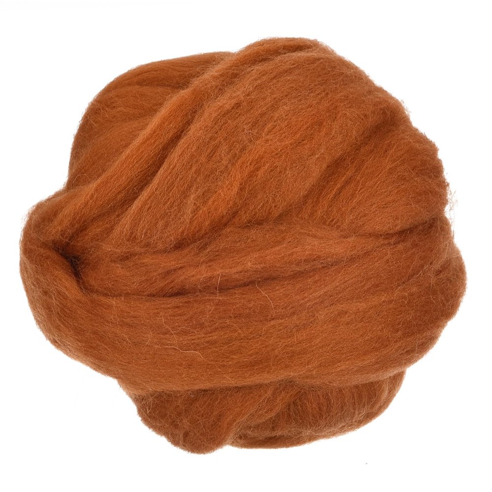 uxcell Needle Felting Wool, 3.5 Oz Nature Fibre Wool Yarn Roving for Wet Felting, Handcrafts, DIY Materials (Maroon)