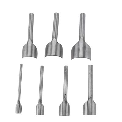 QANYEGN 7 Pcs Leather Tools Craft Half Round Cutter Punch, Leather Half Rod Cutter, Leather Craft Cutting Tool, Size Range from 10mm to 40mm, for Strap Belt, Wallet and Bag