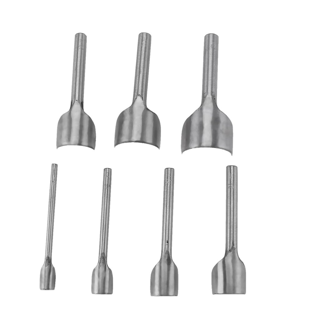 QANYEGN 7 Pcs Leather Tools Craft Half Round Cutter Punch, Leather Half Rod Cutter, Leather Craft Cutting Tool, Size Range from 10mm to 40mm, for Strap Belt, Wallet and Bag