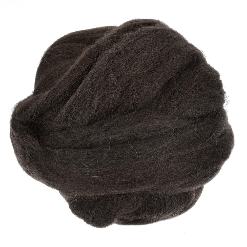 uxcell Needle Felting Wool, 3.5 Oz Nature Fibre Wool Yarn Roving for Wet Felting, Handcrafts, DIY Materials (Dark Coffee)