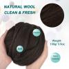 uxcell Needle Felting Wool, 3.5 Oz Nature Fibre Wool Yarn Roving for Wet Felting, Handcrafts, DIY Materials (Dark Coffee) view 2
