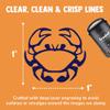 Crab Icon Self-Inking Rubber Stamp for Stamping Ink Stamper Crafting Planners - 1 Inch Medium - Fuchsia Ink view 2