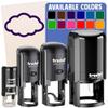 Cloud Outline Self-Inking Rubber Stamp for Stamping Ink Stamper Crafting Planners - 1 Inch Medium - Yellow Ink view 1