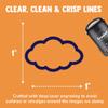 Cloud Outline Self-Inking Rubber Stamp for Stamping Ink Stamper Crafting Planners - 1 Inch Medium - Yellow Ink view 2