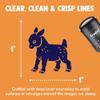 Cute Baby Goat Self-Inking Rubber Stamp for Stamping Ink Stamper Crafting Planners - 1 Inch Medium - Sky Blue Ink view 2