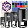 D20 20 Sided Gaming Gamer Dice Critical Role Self-Inking Rubber Stamp for Stamping Ink Stamper Crafting Planners - 1 Inch Medium - Fuchsia Ink view 1