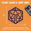 D20 20 Sided Gaming Gamer Dice Critical Role Self-Inking Rubber Stamp for Stamping Ink Stamper Crafting Planners - 1 Inch Medium - Fuchsia Ink view 2