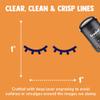 Closed Eyes Sleeping Eyelashes Pair Self-Inking Rubber Stamp for Stamping Ink Stamper Crafting Planners - 1 Inch Medium - Pink Ink view 2