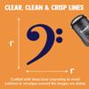 Bass Clef Music Self-Inking Rubber Stamp for Stamping Ink Stamper Crafting Planners - 1 Inch Medium - Purple Ink view 2
