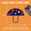 Toadstool Mushroom Self-Inking Rubber Stamp for Stamping Ink Stamper Crafting Planners - 1 Inch Medium - Yellow Ink view 2