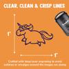 Chubby Unicorn Running Self-Inking Rubber Stamp for Stamping Ink Stamper Crafting Planners - 1 Inch Medium - Lime Green Ink view 2