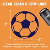 Soccer Ball Self-Inking Rubber Stamp for Stamping Ink Stamper Crafting Planners - 1 Inch Medium - Green Ink view 2