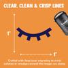Closed Eye Sleeping Eyelashes Self-Inking Rubber Stamp for Stamping Ink Stamper Crafting Planners - 1 Inch Medium - Brown Ink view 2