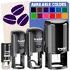 Coffee Beans Trio Self-Inking Rubber Stamp for Stamping Ink Stamper Crafting Planners - 1 Inch Medium - Brown Ink view 1
