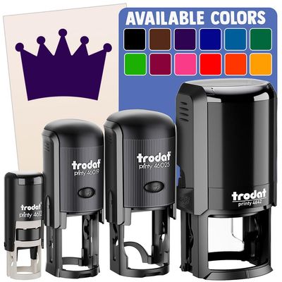 Crown King Queen Princess Self-Inking Rubber Stamp for Stamping Ink Stamper Crafting Planners - 1 Inch Medium - Lime Green Ink