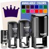 Crown King Queen Princess Self-Inking Rubber Stamp for Stamping Ink Stamper Crafting Planners - 1 Inch Medium - Lime Green Ink view 1