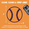 Baseball Softball Self-Inking Rubber Stamp for Stamping Ink Stamper Crafting Planners - 1 Inch Medium - Lime Green Ink view 2