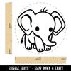 Cute Baby Elephant Self-Inking Rubber Stamp for Stamping Ink Stamper Crafting Planners - 1 Inch Medium - Sky Blue Ink view 2