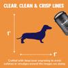 Smooth Haired Dachshund Dog Solid Self-Inking Rubber Stamp for Stamping Ink Stamper Crafting Planners - 1 Inch Medium - Pink Ink view 2