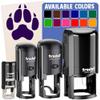 Wolf Coyote Paw Print Self-Inking Rubber Stamp for Stamping Ink Stamper Crafting Planners - 1 Inch Medium - Brown Ink view 1