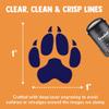 Wolf Coyote Paw Print Self-Inking Rubber Stamp for Stamping Ink Stamper Crafting Planners - 1 Inch Medium - Brown Ink view 2