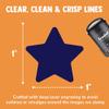 Star Curved Points Self-Inking Rubber Stamp for Stamping Ink Stamper Crafting Planners - 1 Inch Medium - Green Ink view 2