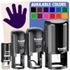 Handprint Solid Self-Inking Rubber Stamp for Stamping Ink Stamper Crafting Planners - 1 Inch Medium - Purple Ink view 1