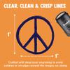 Peace Sign Sketch Self-Inking Rubber Stamp for Stamping Ink Stamper Crafting Planners - 1 Inch Medium - Brown Ink view 2
