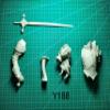 1/10 Ancient Female Warrior Resin Bust Model Kit Resin Model Parts (Unassembled and Unpainted-) (pb4B-1) view 2