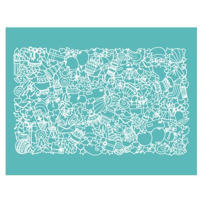 Christmas Theme Sentiments Patterns Silkscreen Stencil,Reusable Self-Adhesive Silk Screen Printing, for Decor/Printing on Wood/Fabric/Wall/Cup/Plate/Glass/Paper, Home Christmas Decorations(8.5x11inch)