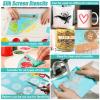 Christmas Theme Sentiments Patterns Silkscreen Stencil,Reusable Self-Adhesive Silk Screen Printing, for Decor/Printing on Wood/Fabric/Wall/Cup/Plate/Glass/Paper, Home Christmas Decorations(8.5x11inch) view 4