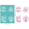 BAOFALI Christmas Theme Sentiments Silkscreen Stencil,Reusable Self-Adhesive Silk Screen Printing, for Decor/Printing on Wood/Fabric/Wall/Cup/Plate/Glass/Paper, Home Christmas Decorations(8.5x11inch) view 2