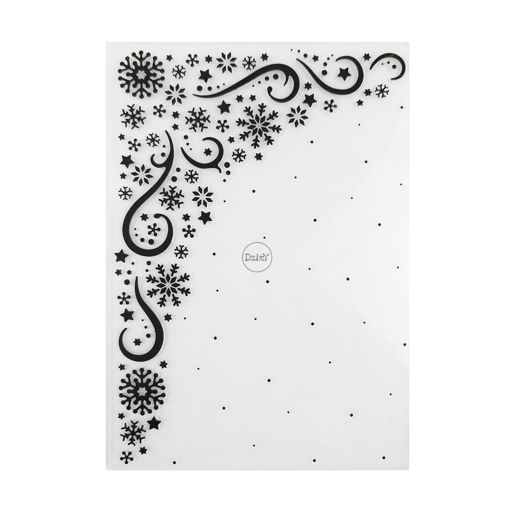 DzIxY Christmas Snowflake Plastic Embossing Folders for Cards Making Supplies DIY Paper 3D Scrapbook Stencils Album Crafts Decoration Template