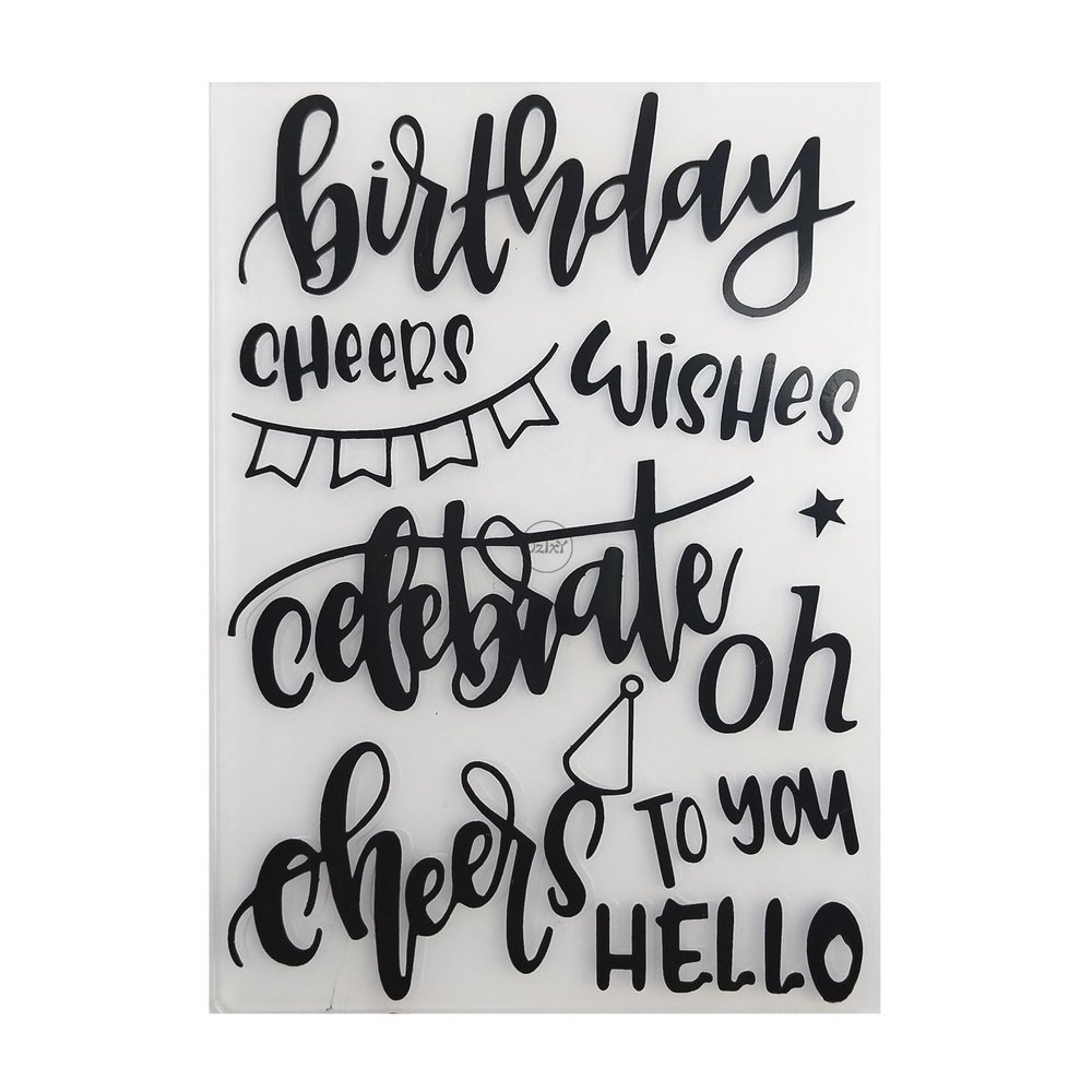 DzIxY Birthday Wishes Plastic Embossing Folders for Cards Making Supplies DIY Paper 3D Scrapbook Stencils Album Crafts Decoration Template