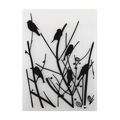 DzIxY Branch Bird Plastic Embossing Folders for Cards Making Supplies DIY Paper 3D Scrapbook Stencils Album Crafts Decoration Template